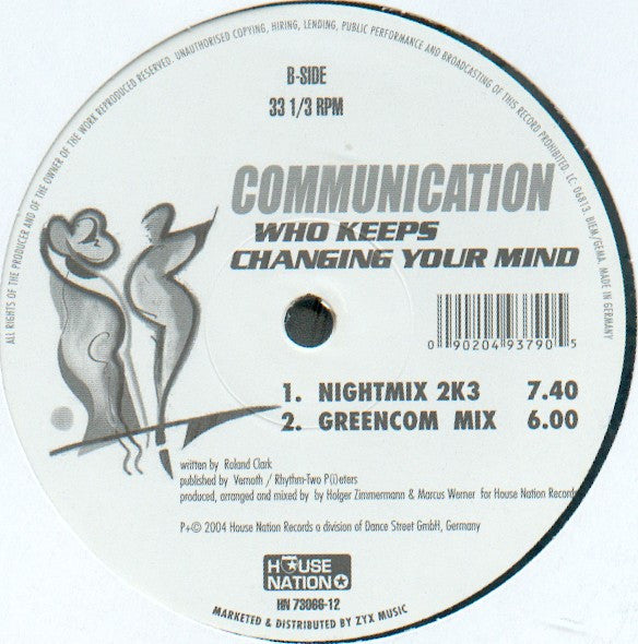 Communication (3) : Who Keeps Changing Your Mind (12")