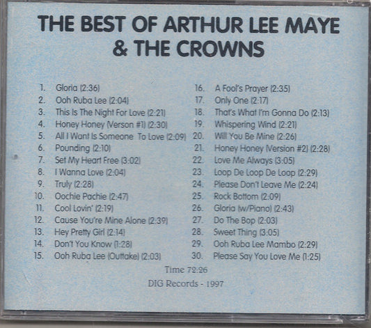 Arthur Lee Maye & The Crowns : The Best Of Arthur Lee Maye And The Crowns (CD, Comp)