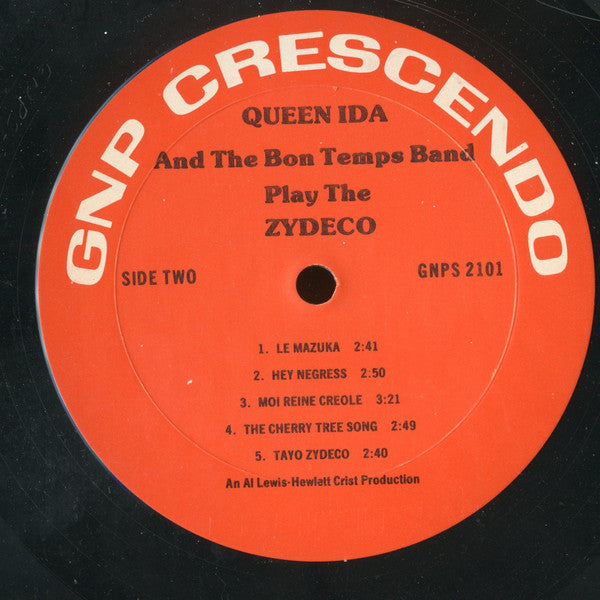 Queen Ida And The Bon Temps Zydeco Band : Queen Ida And The Bon Temps Band Play The Zydeco (LP, Album, Red)