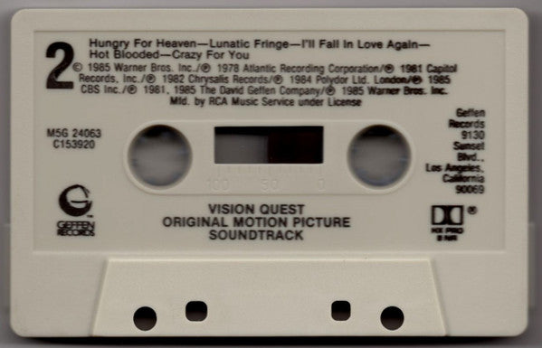 Various : Vision Quest (Original Motion Picture Soundtrack) (Cass, Album, Comp, Club, Dol)