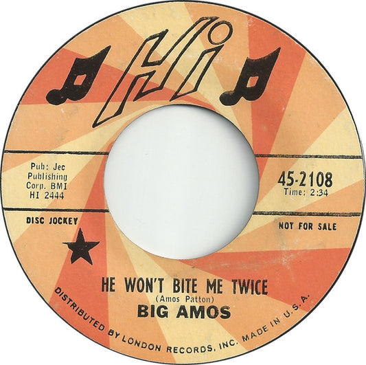 Big Amos : Move With You Baby (7", Single, Promo, Styrene)