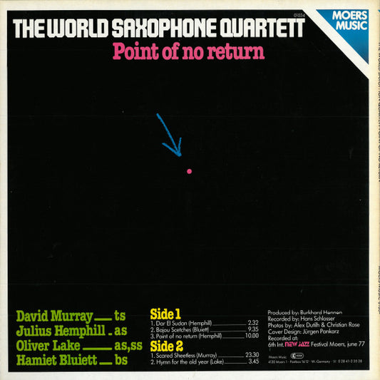 World Saxophone Quartet : Point Of No Return (LP, Album)