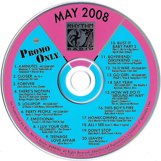 Various : Promo Only Rhythm Radio: May 2008 (CD, Comp, Promo)