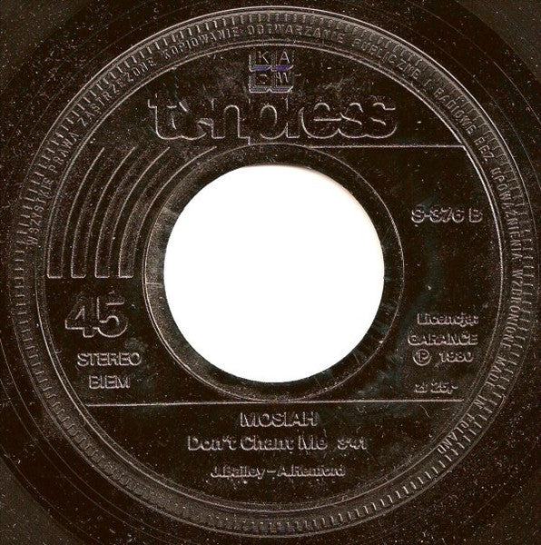 Mosiah : Reggae (7", Single)