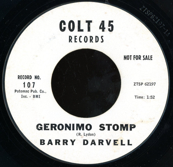 Barry Darvell : How Will It End? / Geronimo Stomp (7", Promo, Styrene)