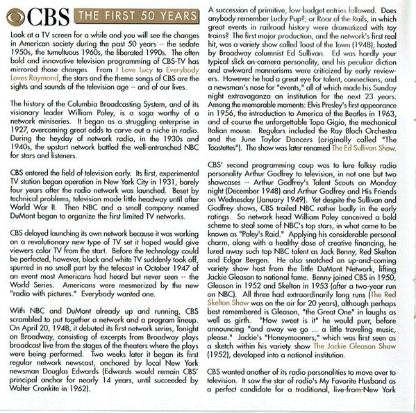 Various : CBS The First 50 Years (CD, Comp)