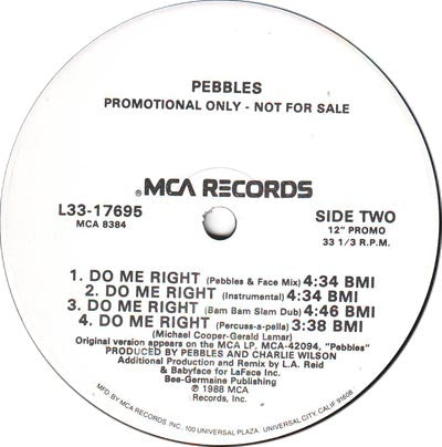 Pebbles : Do Me Right (12", Promo)