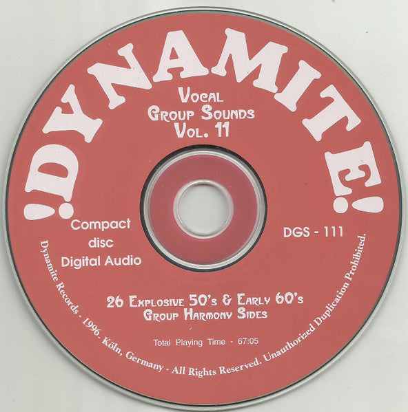 Various : Dynamite Group Sounds Vol. 11 - 26 Explosive Group Harmony Sides! (CD, Comp)