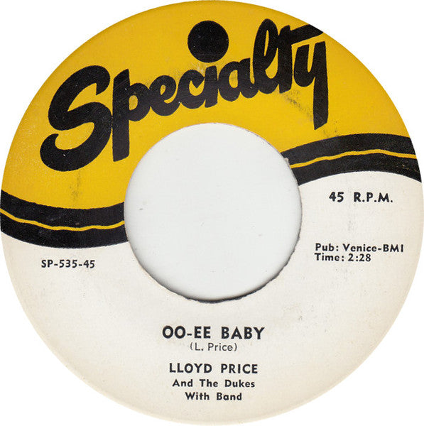 Lloyd Price And The Dukes (15) With Unknown Artist : Chee-Koo Baby / Oo-Ee Baby (7", RP)