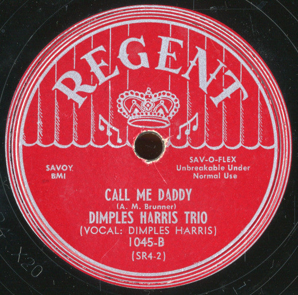 Dimples Harris Trio : Chee-Bongo Blues / Call Me Daddy (10")