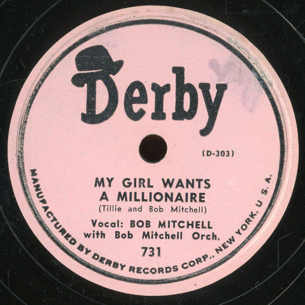 Bob Mitchell (2) With Bob Mitchell And His Orchestra (2) : Red Beans (N' Rice) / My Girl Wants A Millionaire (10")