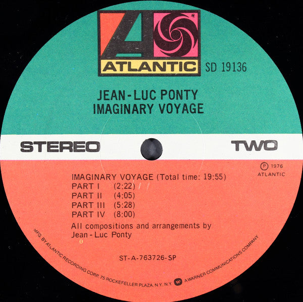 Jean-Luc Ponty : Imaginary Voyage (LP, Album, RE, SP )