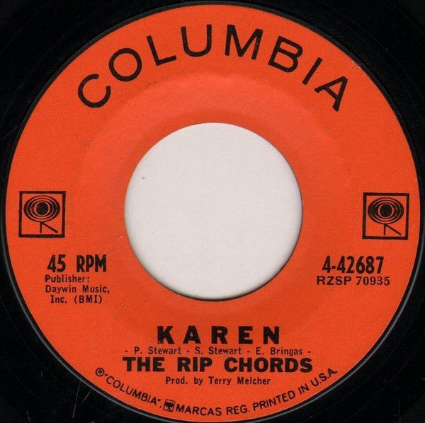 The Rip Chords : Here I Stand (7", Single)