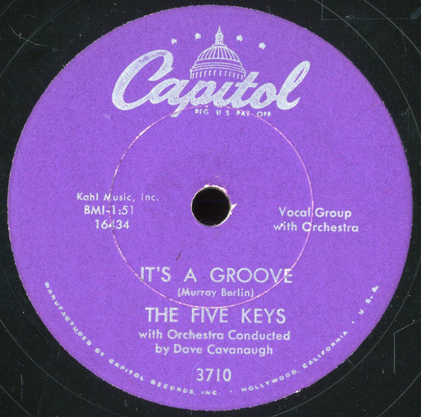 The Five Keys : Four Walls / It's A Groove (10")