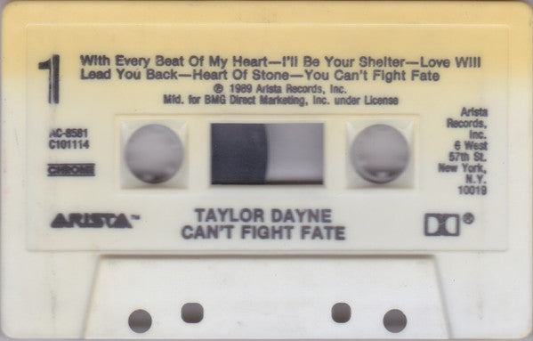 Taylor Dayne : Can't Fight Fate (Cass, Album, Club, BMG)