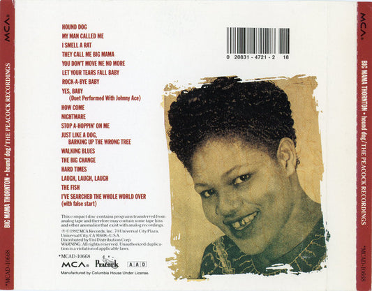 Big Mama Thornton : Hound Dog - The Peacock Recordings (CD, Album, Comp, Club, RM)
