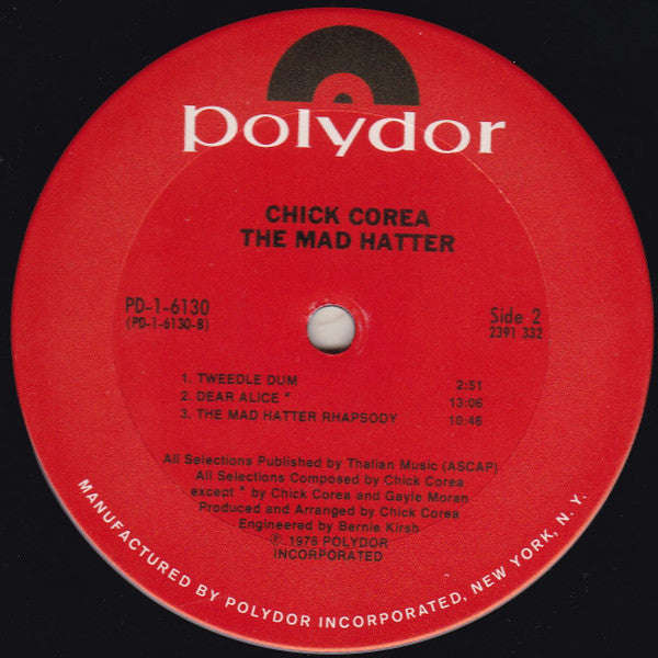 Chick Corea : The Mad Hatter (LP, Album, Ter)