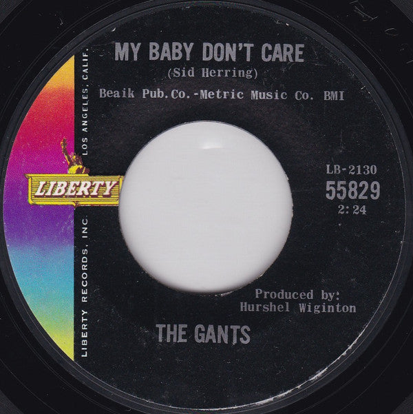 The Gants : Road Runner / My Baby Don't Care (7", Single, Styrene, She)