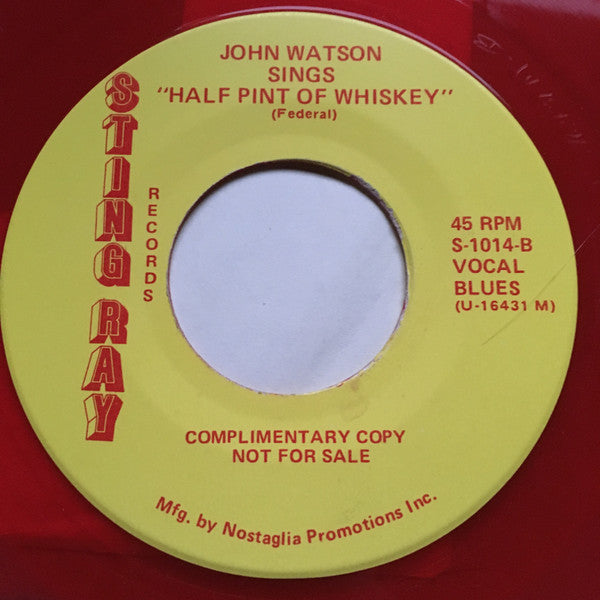 The Originals (12) / Johnny Guitar Watson : You & I / Half Pint Of Whiskey (7", Promo, Unofficial, Tra)