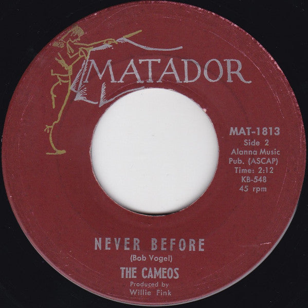 The Cameos (9) : Canadian Sunset / Never Before (7", Single)