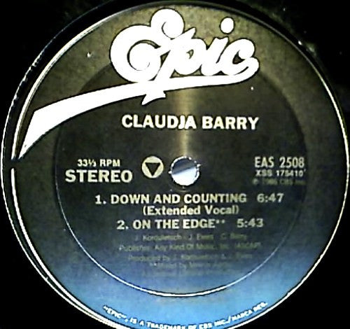 Claudja Barry : Down And Counting (12")