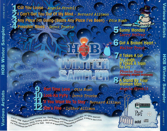 Various : House Of Blues Winter Sampler 98-99 (CD, Comp, Promo, Smplr)