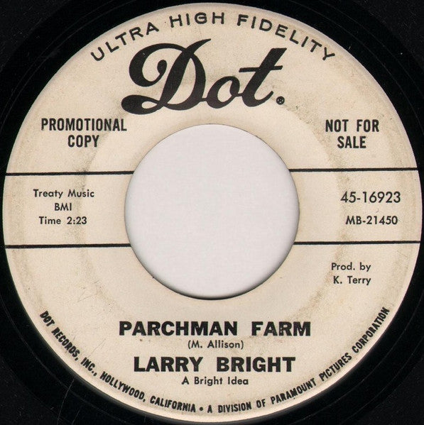 Larry Bright (2) : Money / Parchman Farm (7", Promo)