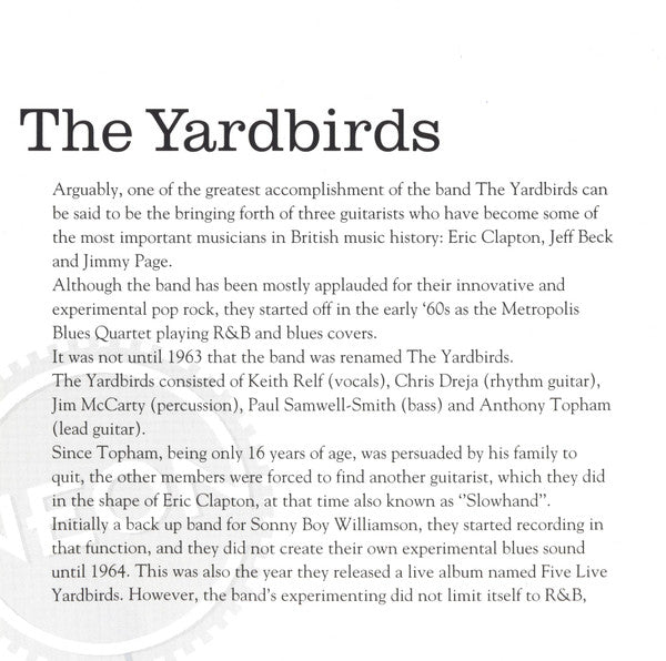The Yardbirds : Very Best Of (CD, Comp, Mono)