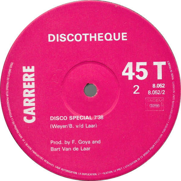 Discothèque : Intro Disco (12", Maxi)