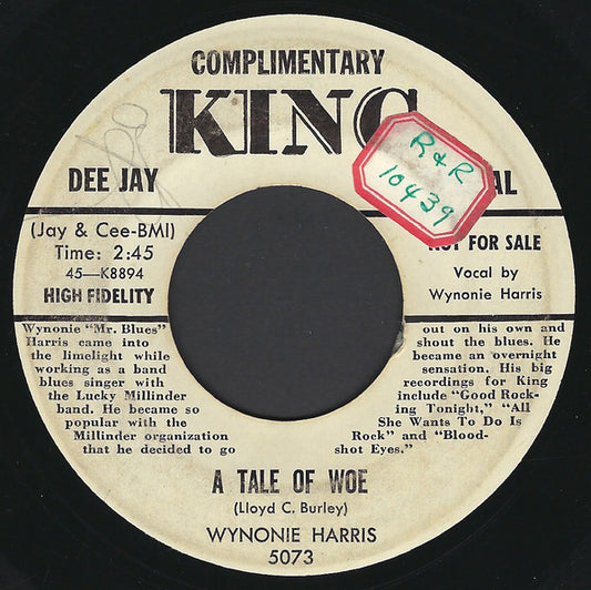 Wynonie Harris : There's No Substitute For Love / A Tale Of Woe (7", Promo)