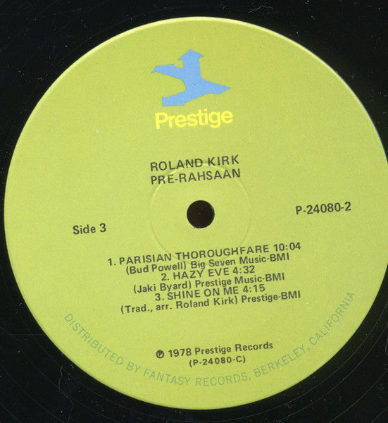 Roland Kirk : Pre-Rahsaan (2xLP, Comp, RM)