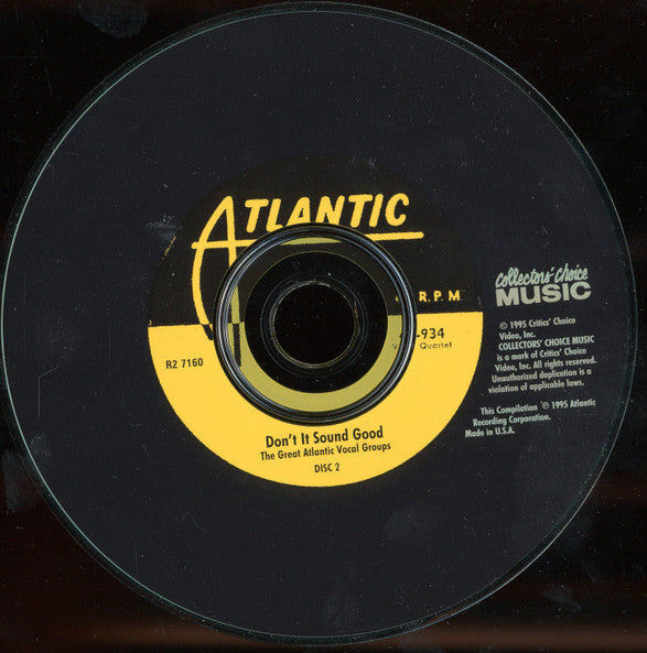 Various : Don't It Sound Good The Great Atlantic Vocal Groups (2xCD, Comp)