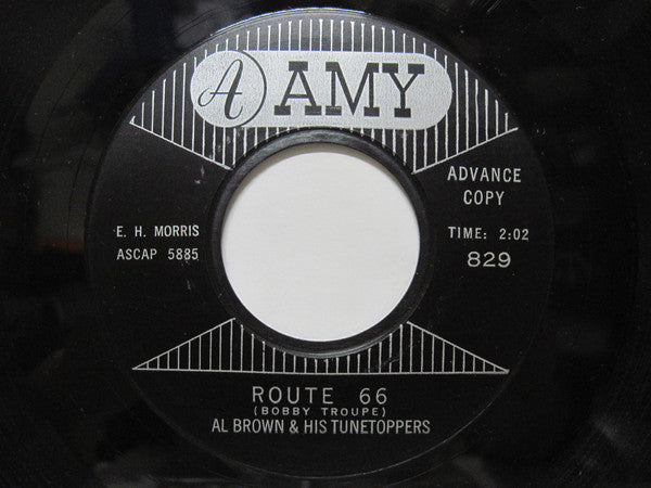 Al Brown's Tunetoppers : Shimmy Swing / Route 66 (7", Promo, Styrene)