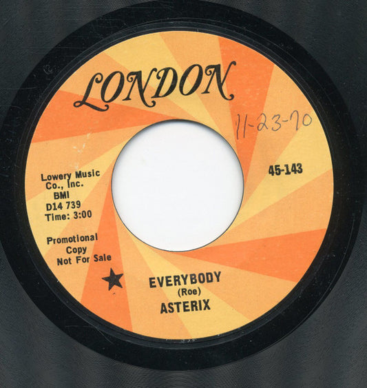 Asterix (6) : Everybody / If I Could Fly (7", Promo, Styrene)