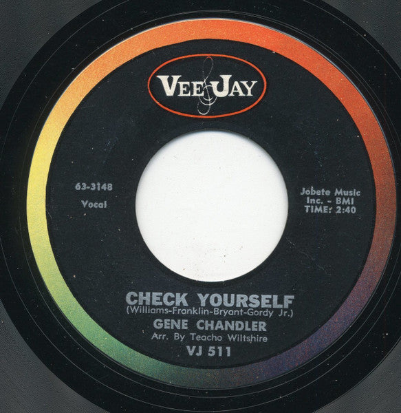 Gene Chandler : Forgive Me / Check Yourself (7", Single, Styrene, Mon)