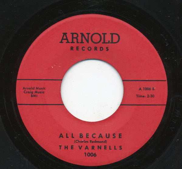 The Varnells : Day In Court / All Because (7")