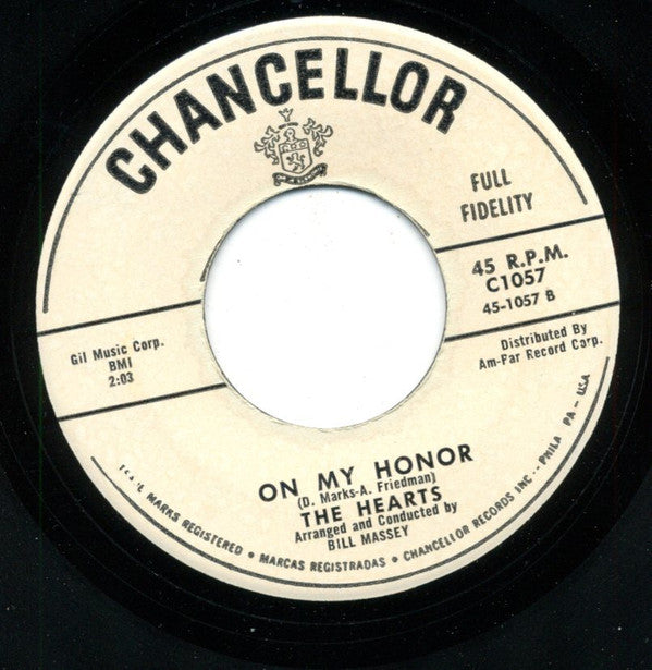 Lee Andrews & The Hearts : It's Unbelievable / On My Honor (7")