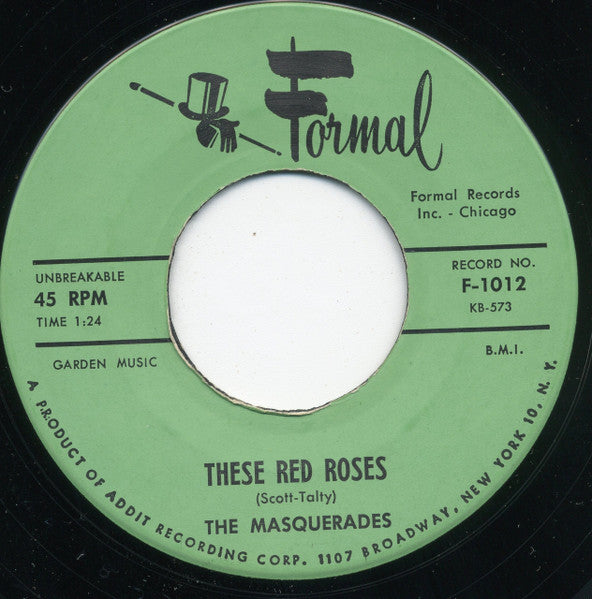 The Masquerades : Mister Man The Guitar Man / These Red Roses (7", Single)
