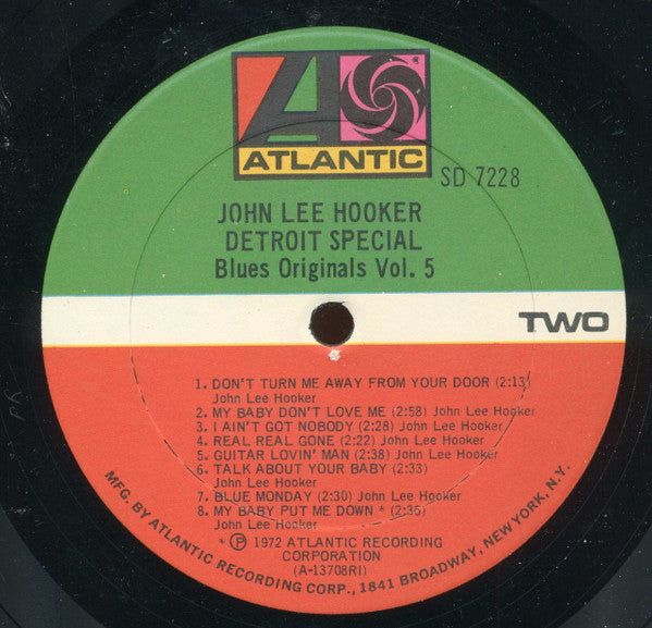 John Lee Hooker : Detroit Special (LP, Album, Mono, RE, Gat)