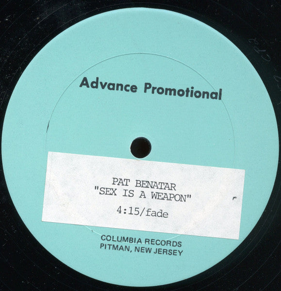 Pat Benatar : Sex Is A Weapon (12", S/Sided, Promo)
