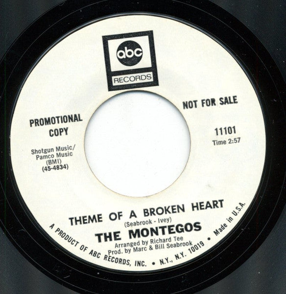 The Montegos : Most Of All (7", Promo, Styrene, Mon)
