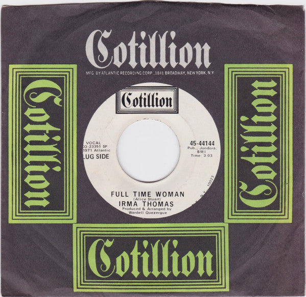 Irma Thomas : Full Time Woman (7", Single, Promo, SP )