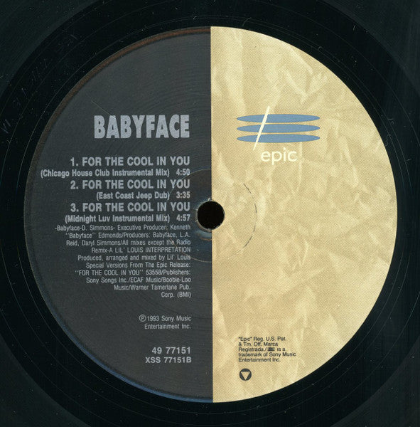 Babyface : For The Cool In You (12", Single, Ltd)