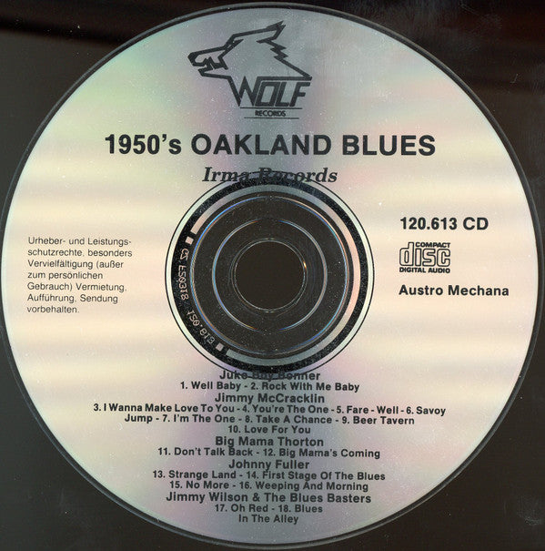 Various : 1950's Oakland Blues (Irma Records) (CD, Comp)