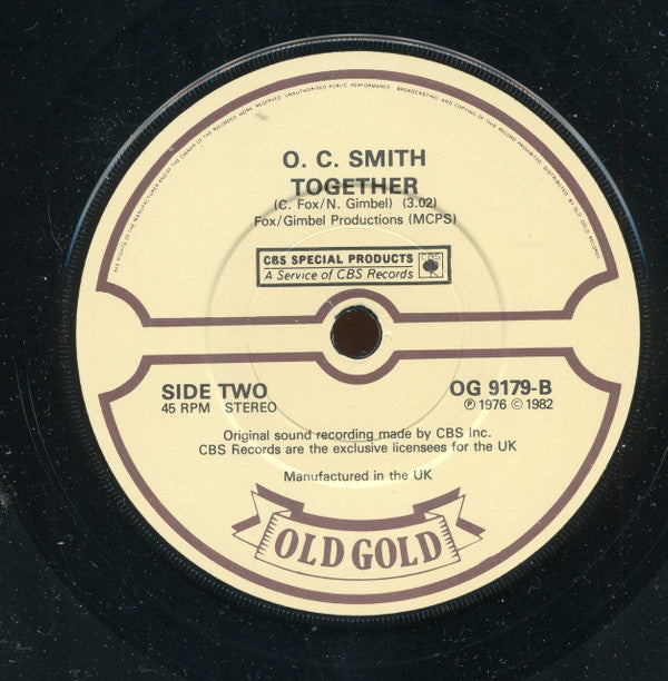 OC Smith : The Son Of Hickory Holler's Tramp / Together (7")