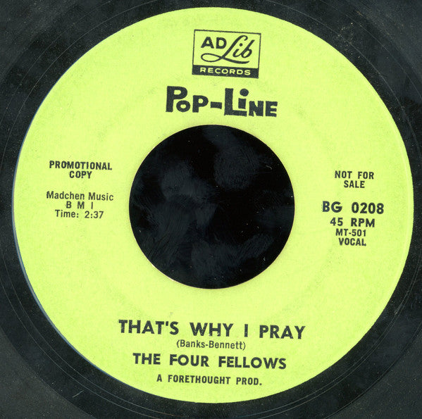 The Four Fellows (2) : The City / That's Why I Pray (7", Promo)
