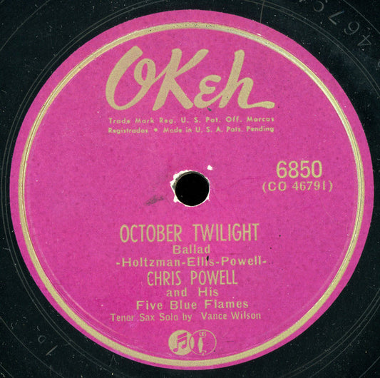 Chris Powell And The Five Blue Flames : That's Right! / October Twilight (Shellac, 10")