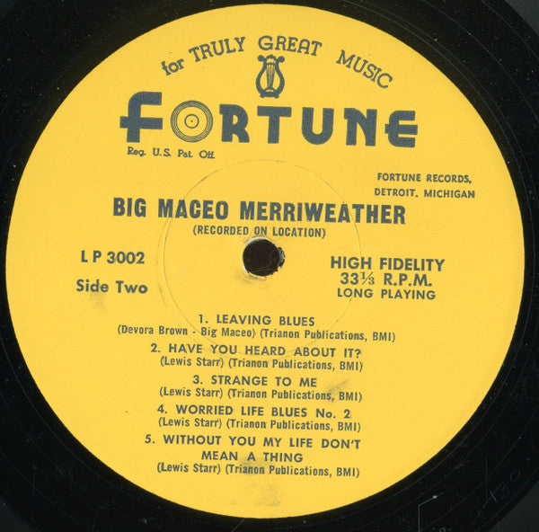 Big Maceo, John Lee Hooker : Big Maceo Merriweather John Lee Hooker (LP, Album, Comp)