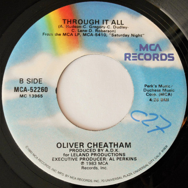 Oliver Cheatham : Just To Be With You / Through It All (7", Single)