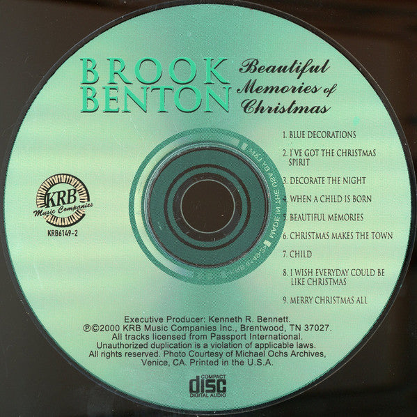 Brook Benton : Beautiful Memories Of Christmas (CD, Comp)